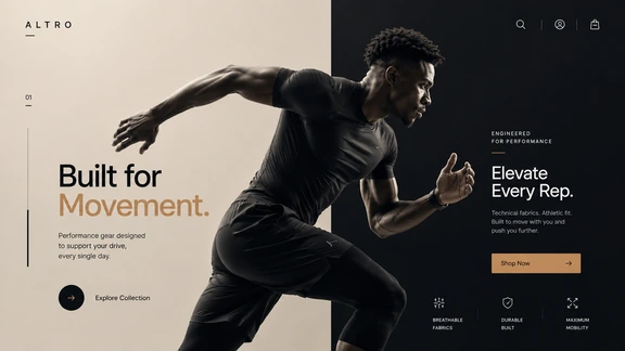 Altro performance apparel website