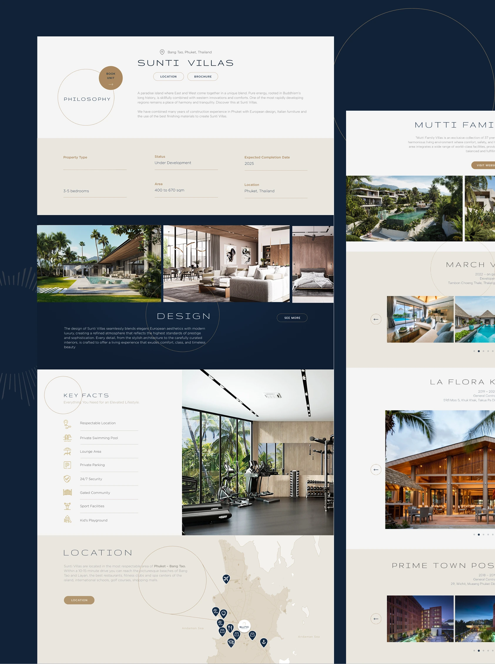 Sunti project facts, completed developments, and location pages