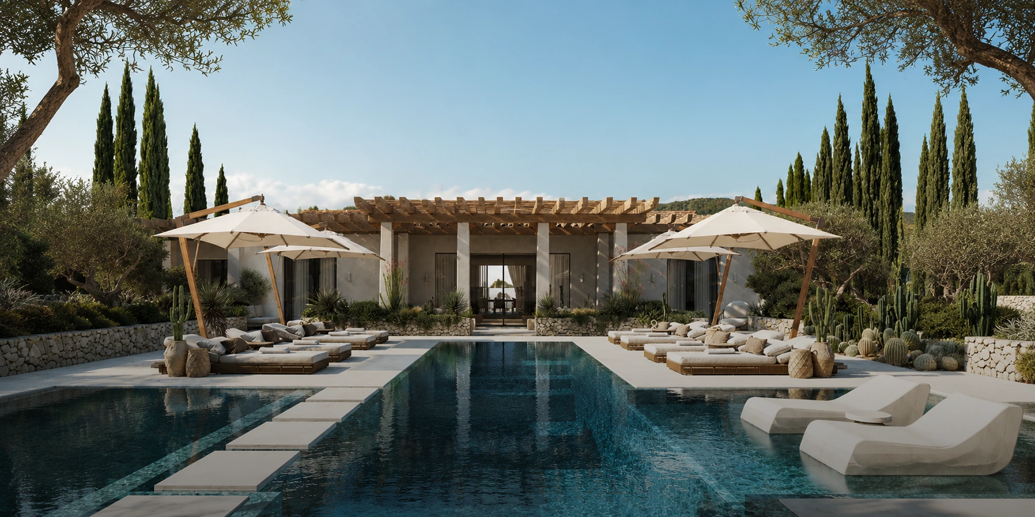 Whiterock Mediterranean villa architecture